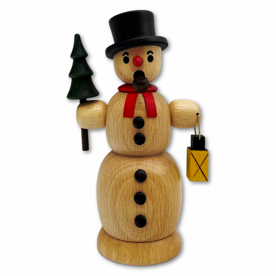 Schneemann mit Laterne