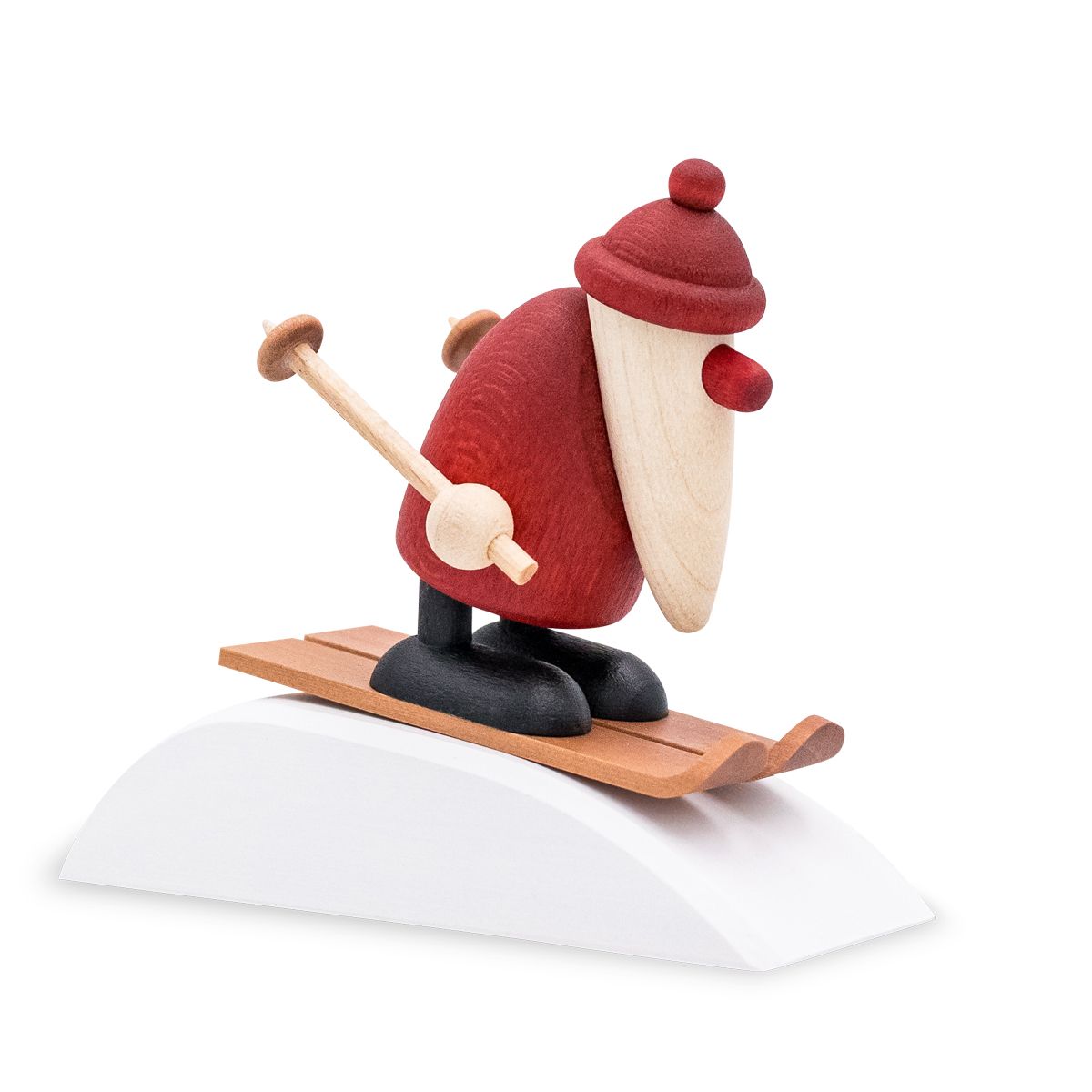 Set 8: Weihnachtsmann auf Ski mit Hügel 