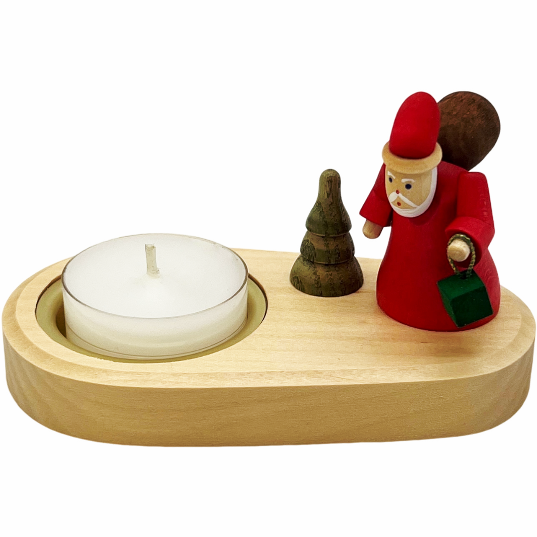 Teelichthalter mit Weihnachtsmann