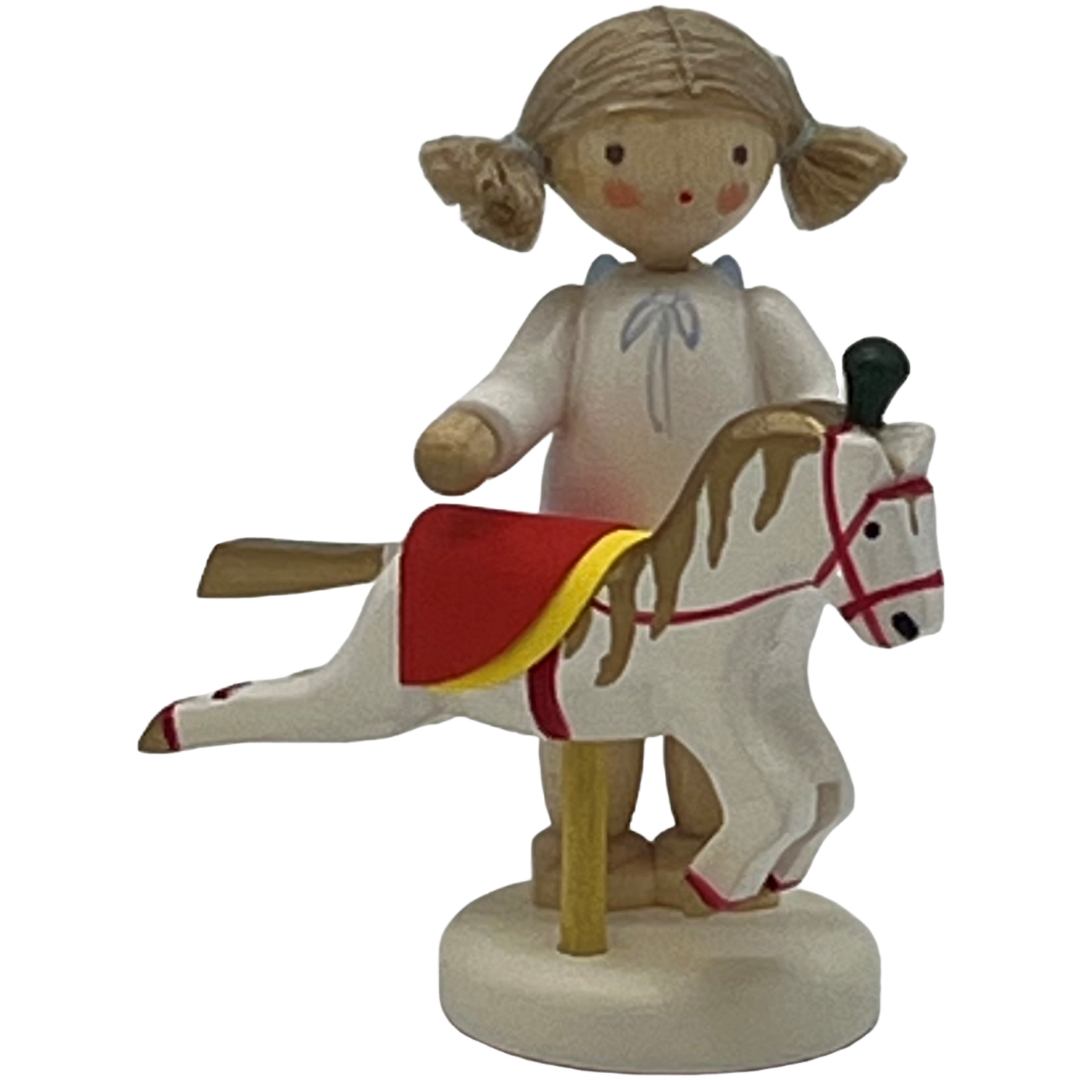 Engel mit böhmischem Reitschulpferdchen