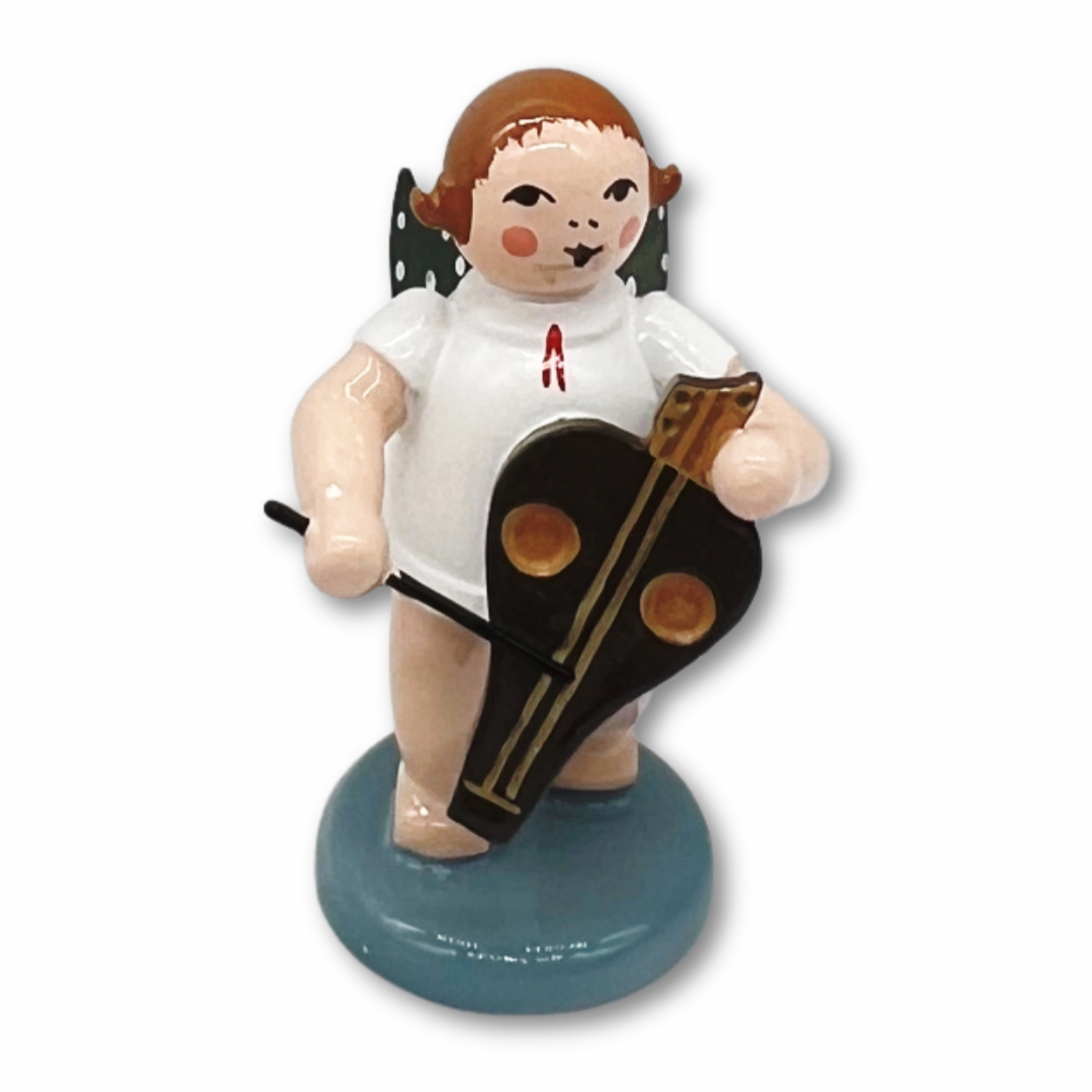 Engel mit Streichzither, sitzend, oK