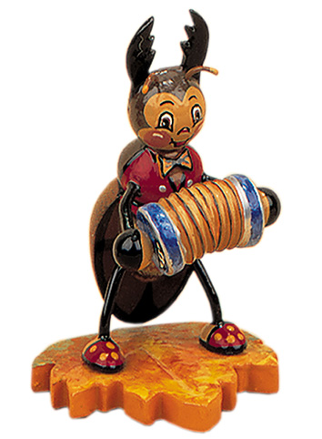 Hirschkäfer mit Ziehharmonika
