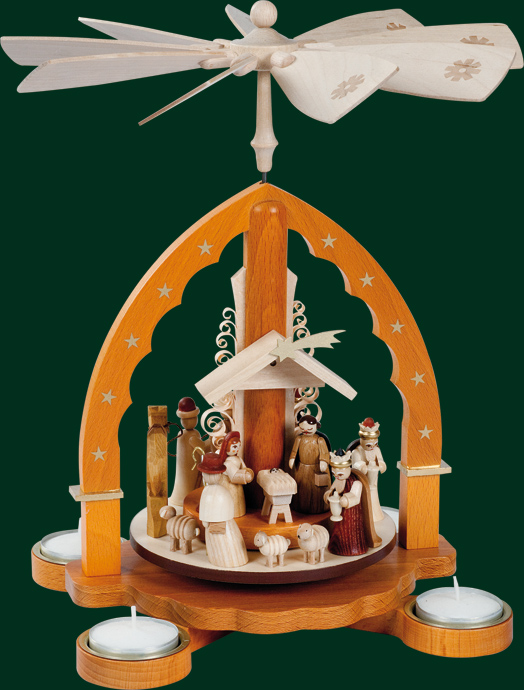 Pyr. Christi Geburt, natur, für Teelichte