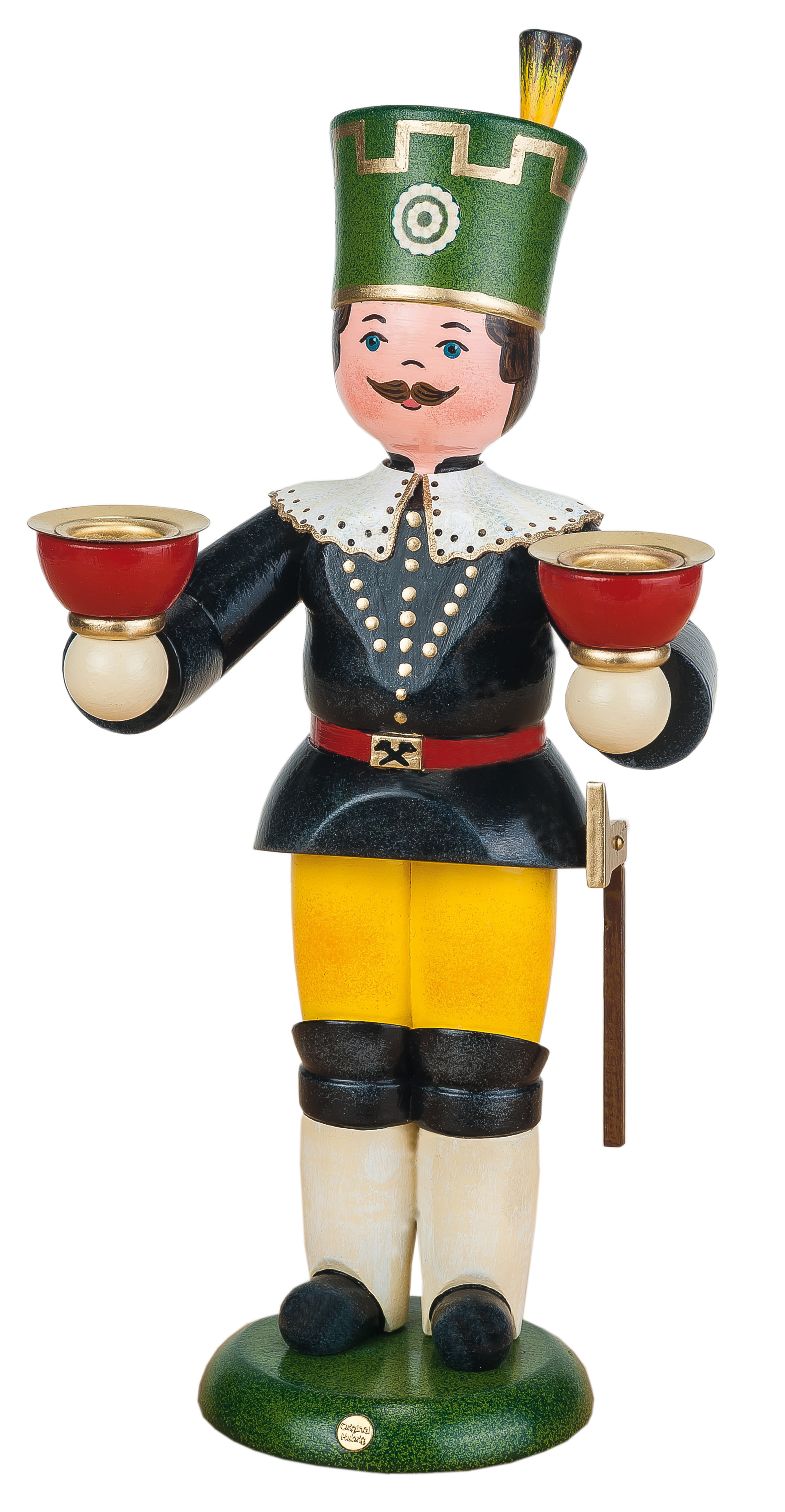 Bergmann mit Kerzenhalter