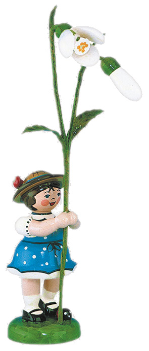 Blumenmädchen mit Schneeglöckchen
