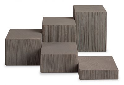 Deko-Set: Klötze, sägerau, 5-teilig Deko-Set: Klötze, sägerau, 5-teilig