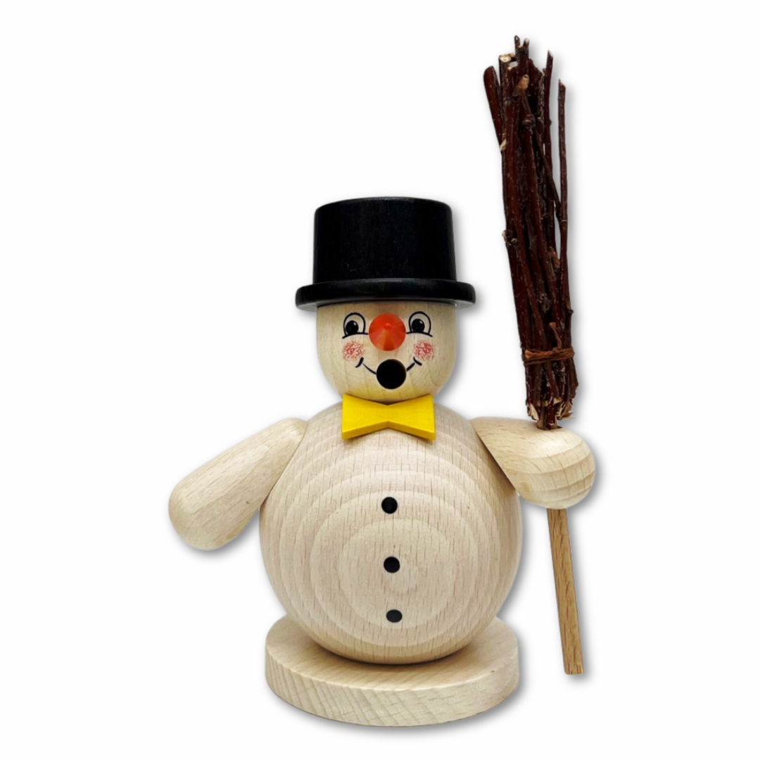 Schneemann mit Besen