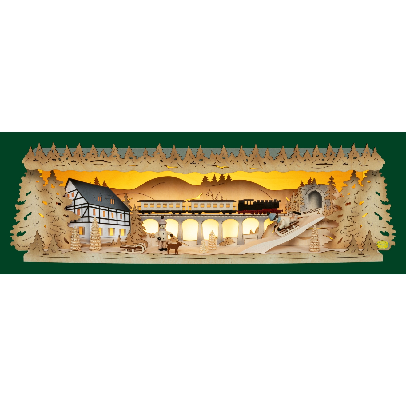 LED-Panorama-Schwibbogenerhöhung, für 53 cm Schwibbögen
