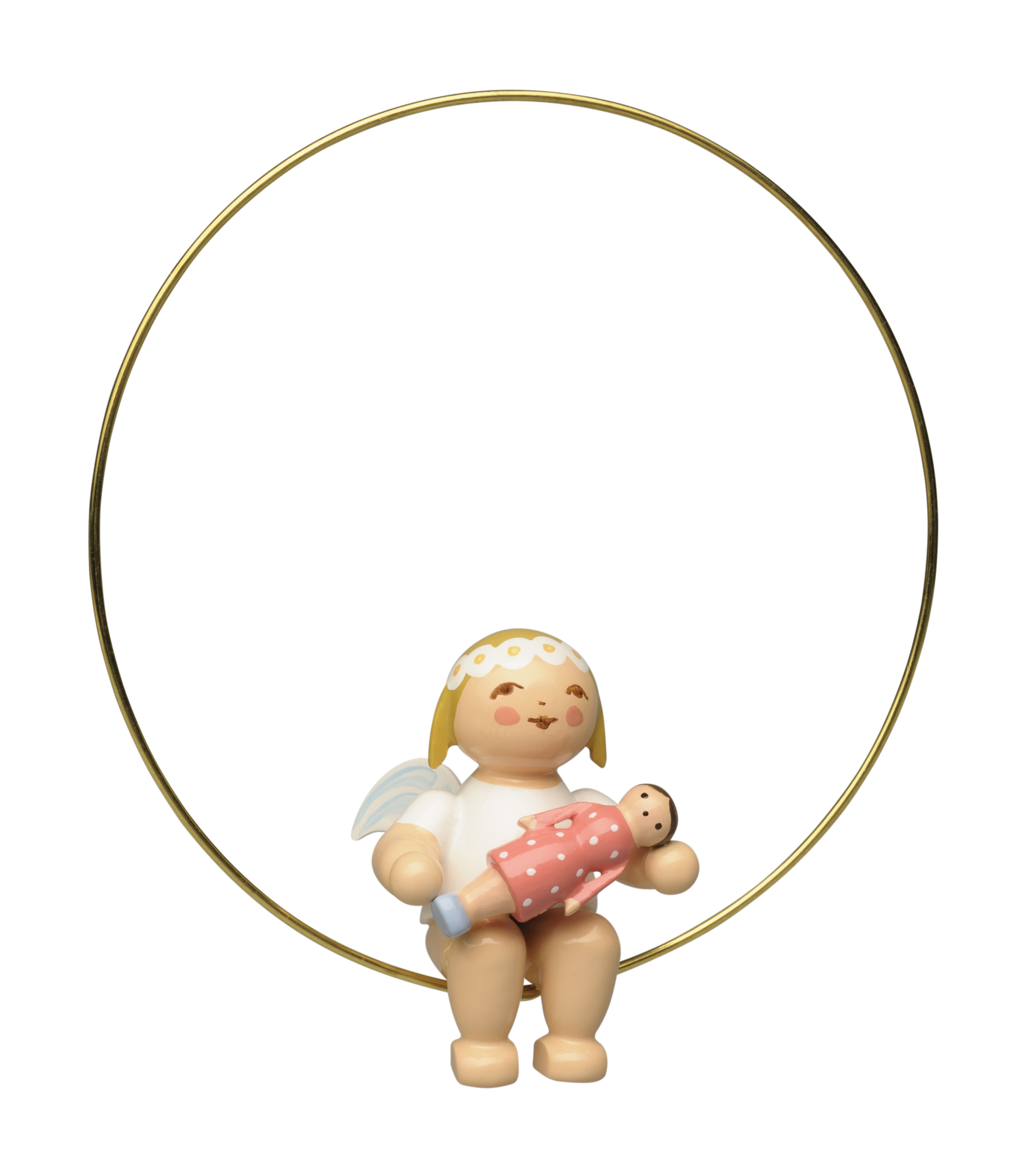 Christbaumengel im Ring, mit Puppe