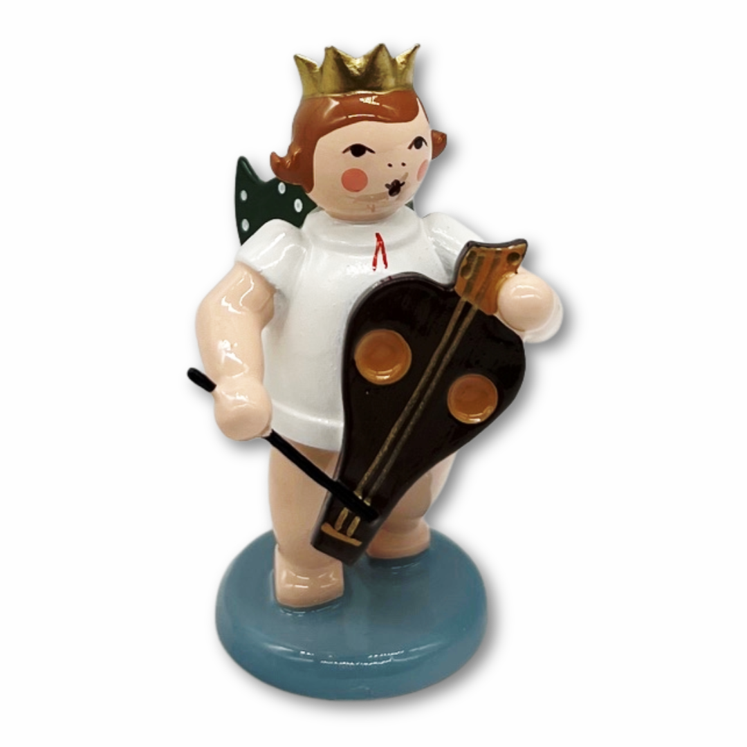 Engel mit Streichzither, sitzend, mK