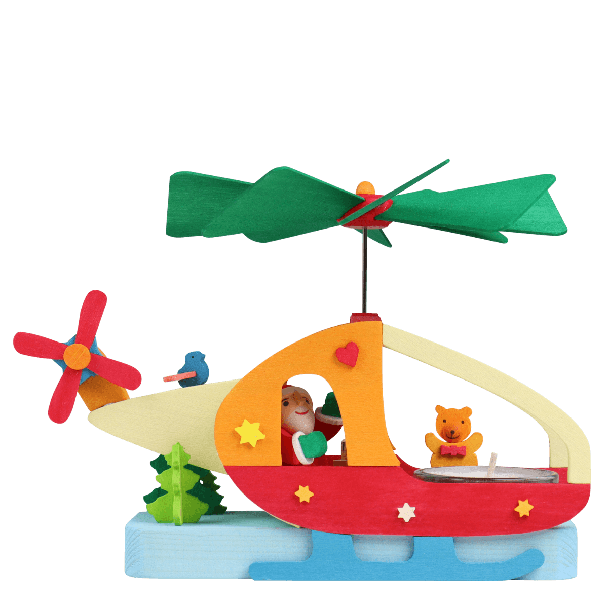 Pyramide "Wichtel im Hubschrauber"