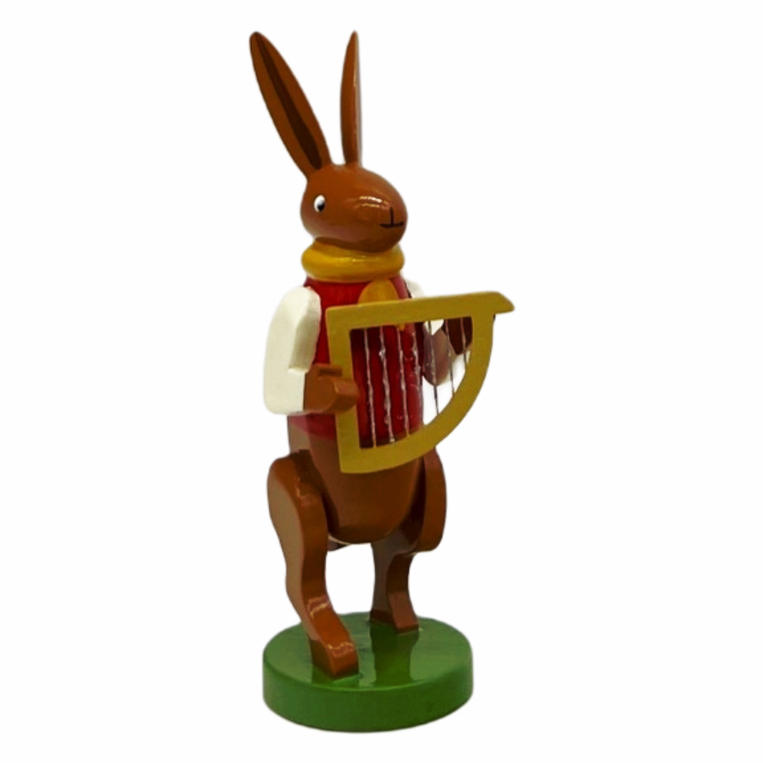 Hasenmusikant mit Harfe