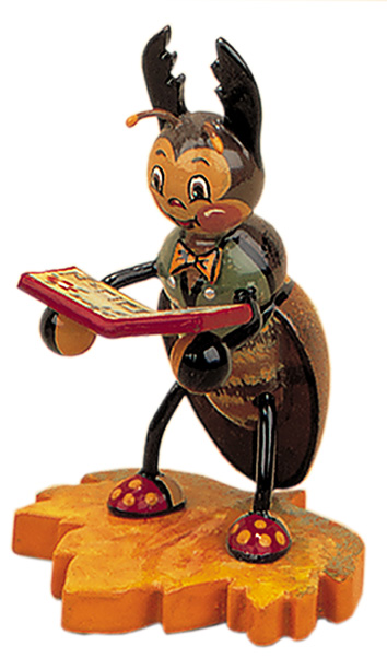 Hirschkäfer mit Buch