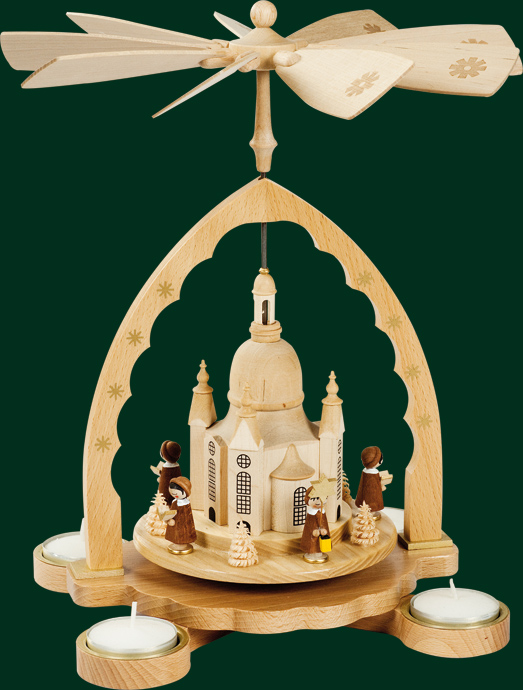 Pyramide Frauenkirche mit Kurrende, für Teelichte