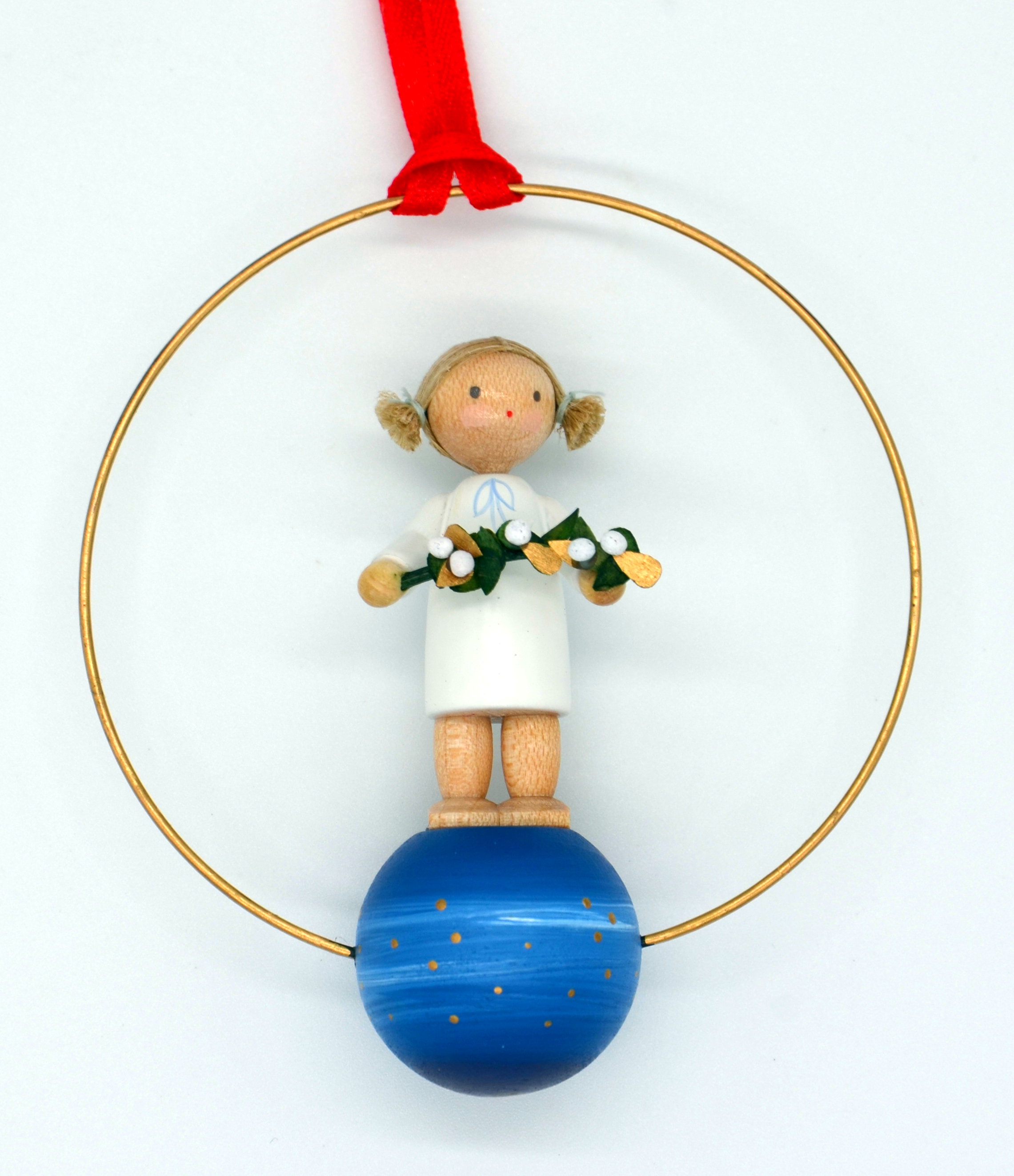Engel mit Mistelzweig -Weihnachtsschmuck-
