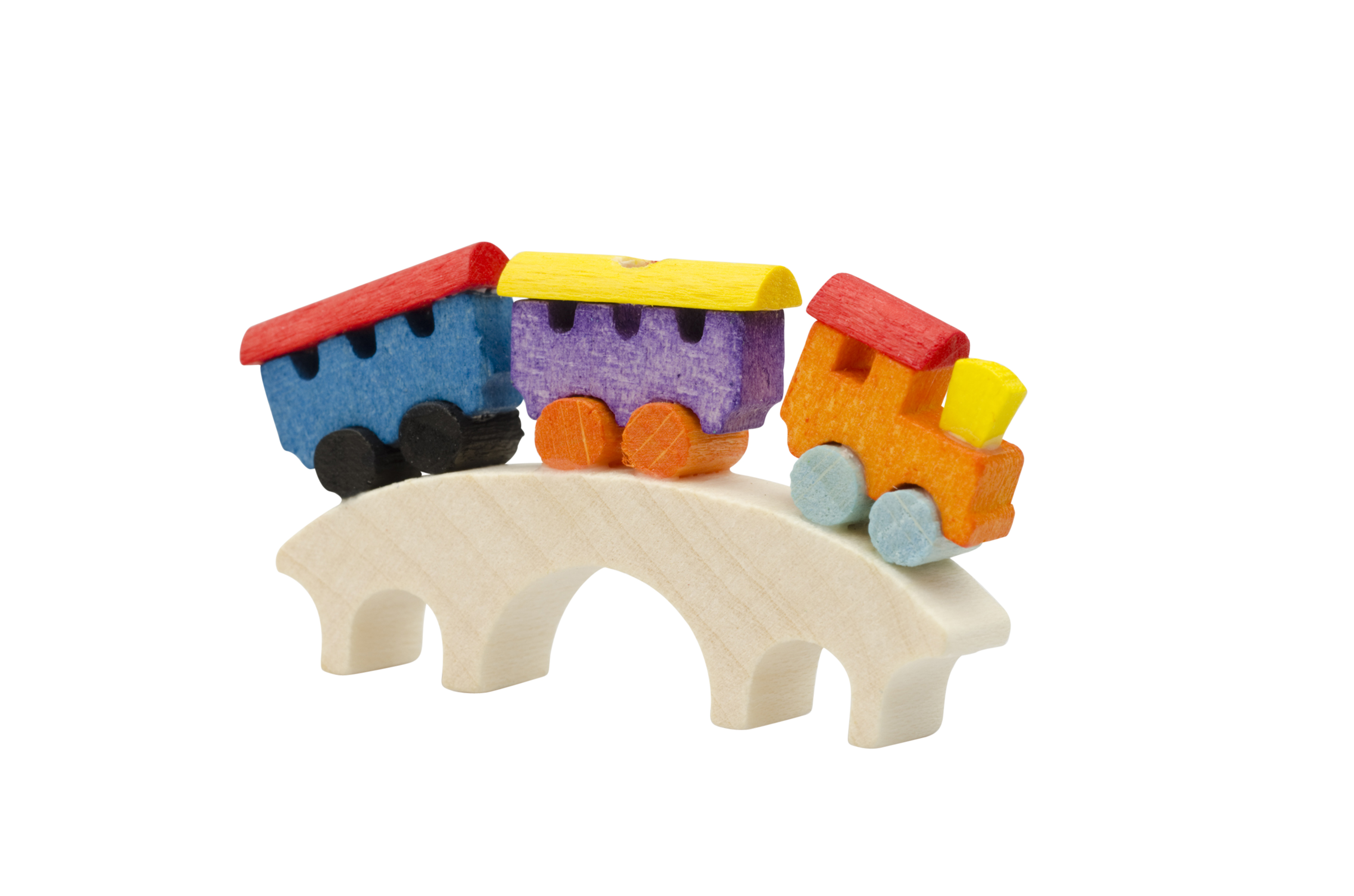 Baumanhänger Eisenbahn auf Brücke