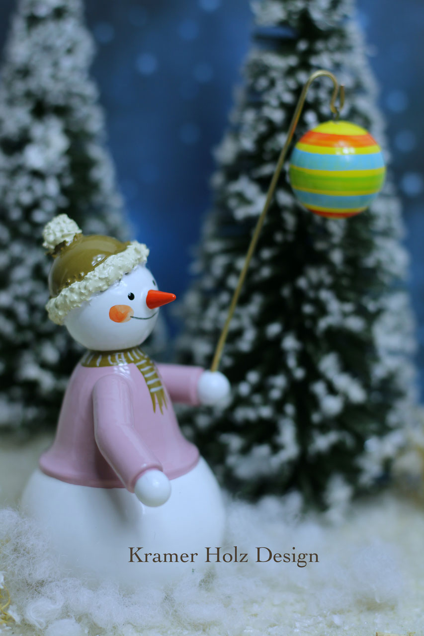 Schneemann mit Lampion 3