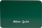 Beschriftete Sockelplatte, grün, "Alles Gute"