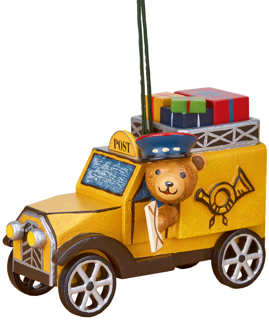 Baumbehang - Postauto mit Teddy