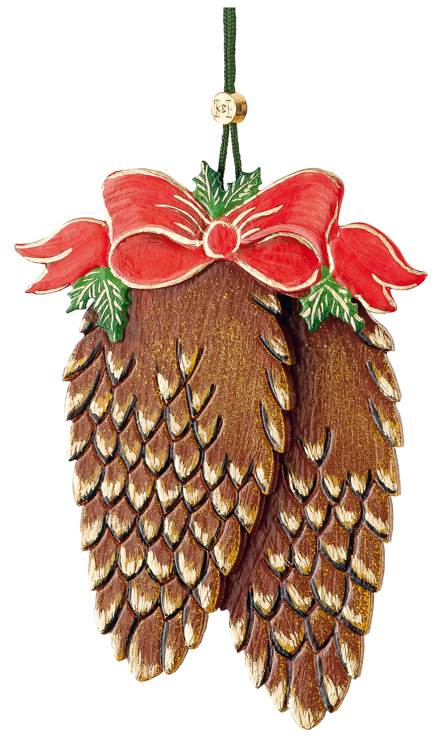 Baumbehang - Tannenzapfen mit Schleife