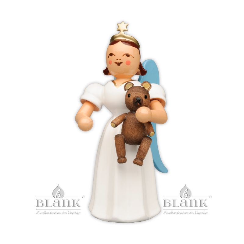 Langrockengel mit Teddy, farbig