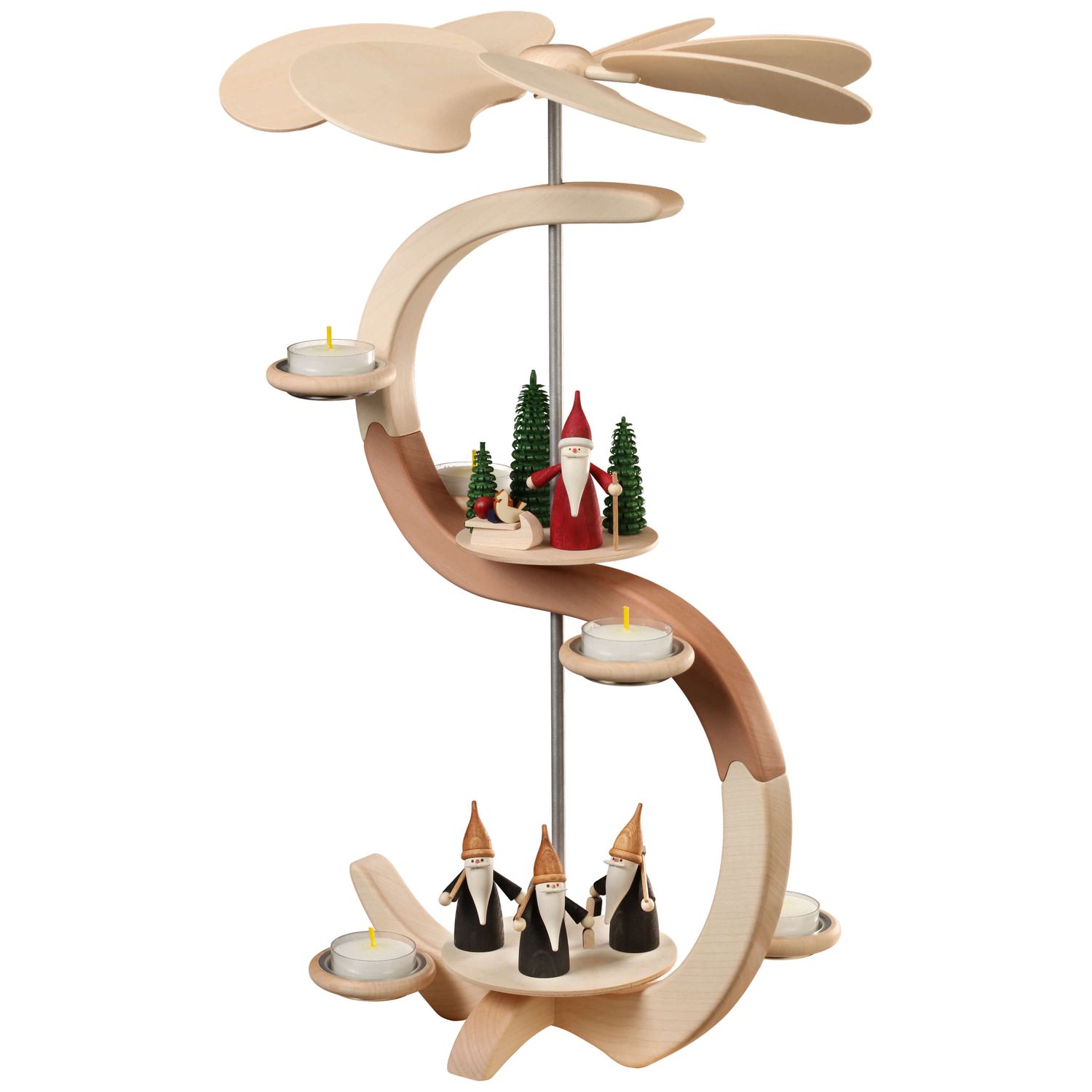  Pyramide S-Form, 2 Etagen, Bergwichtel und Weihnachtswichtel
