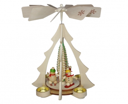 Kugelschneemann - Pyramide, Teelicht