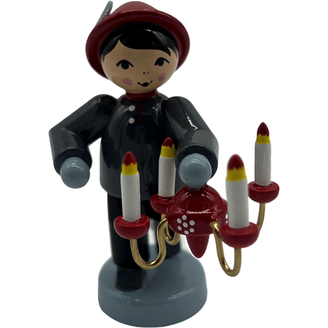 Erzgebirgsjunge mit Leuchterspinne, rot