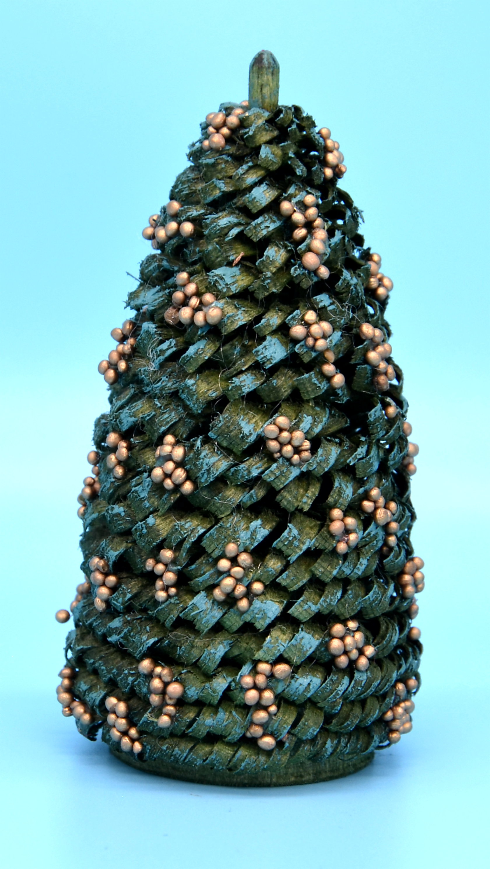 Weihnachtsbaum m. goldenen Kugeln, 10 cm