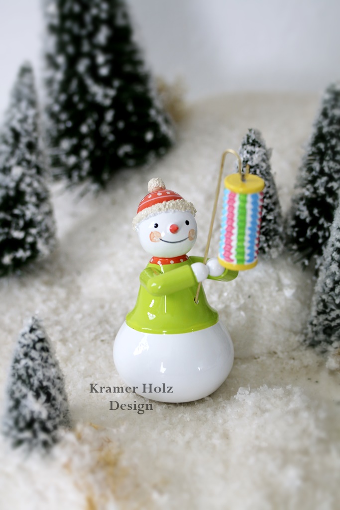 Schneemann mit Lampion 2