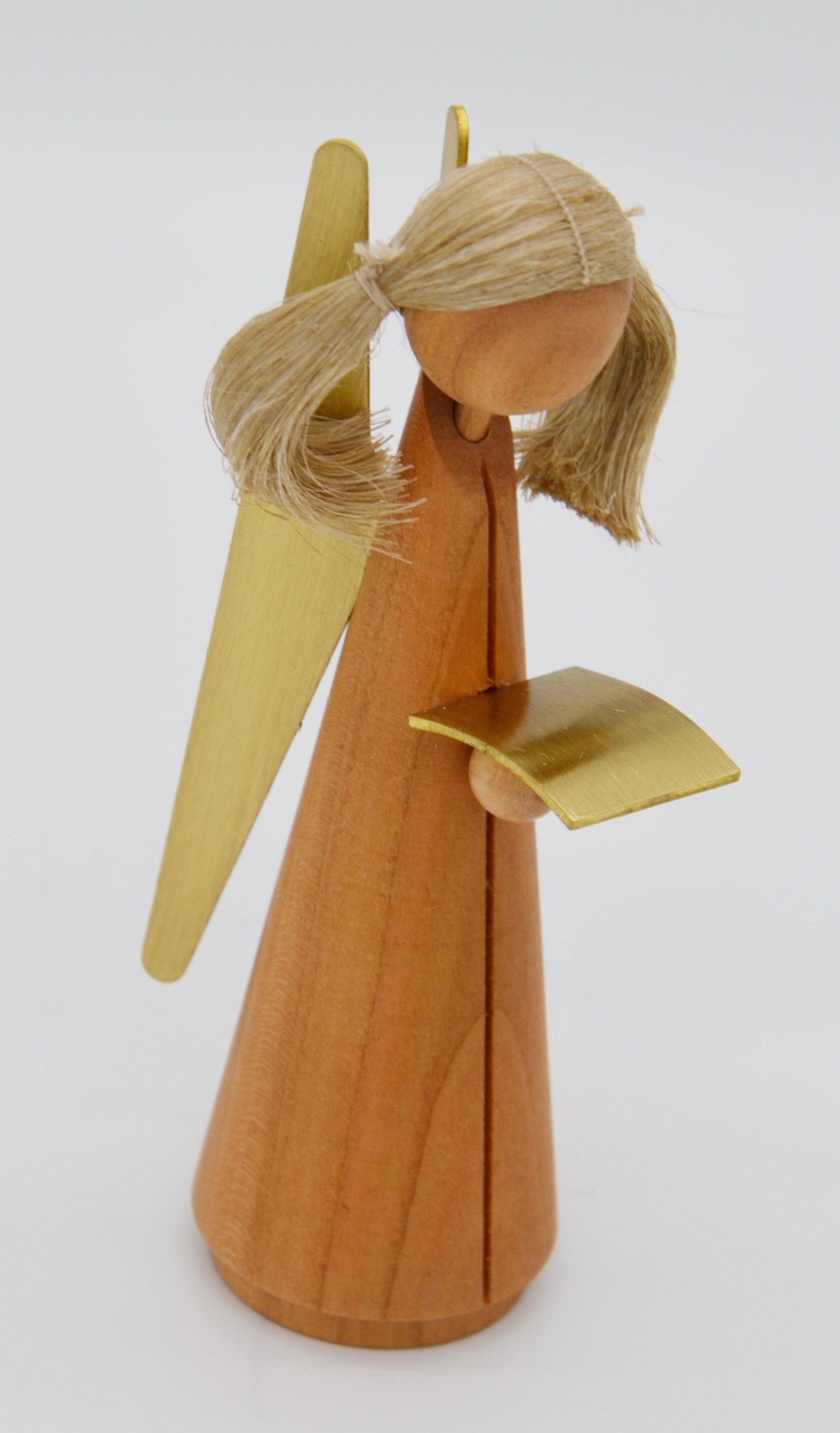 Kirschbaumengel, Messingflügel, 10 cm hoch