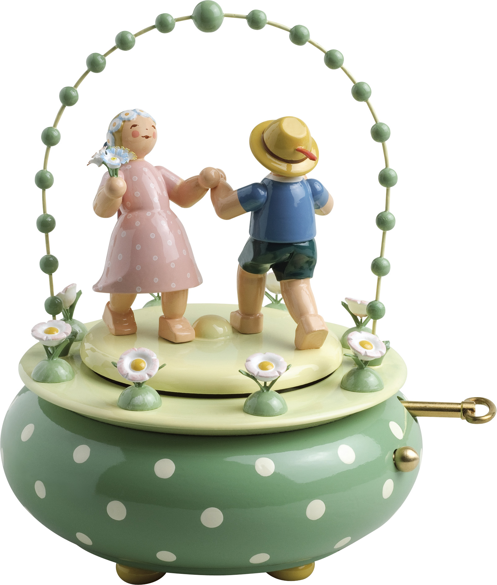 Spieldose "Zwei Tänzer im Bogen"