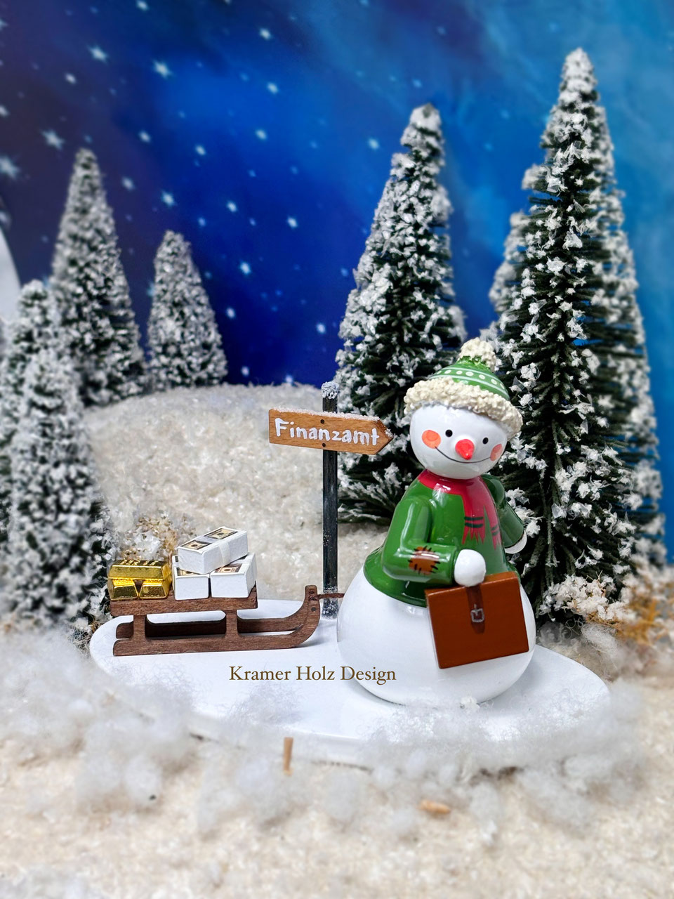 Schneemann "Steuerlast"