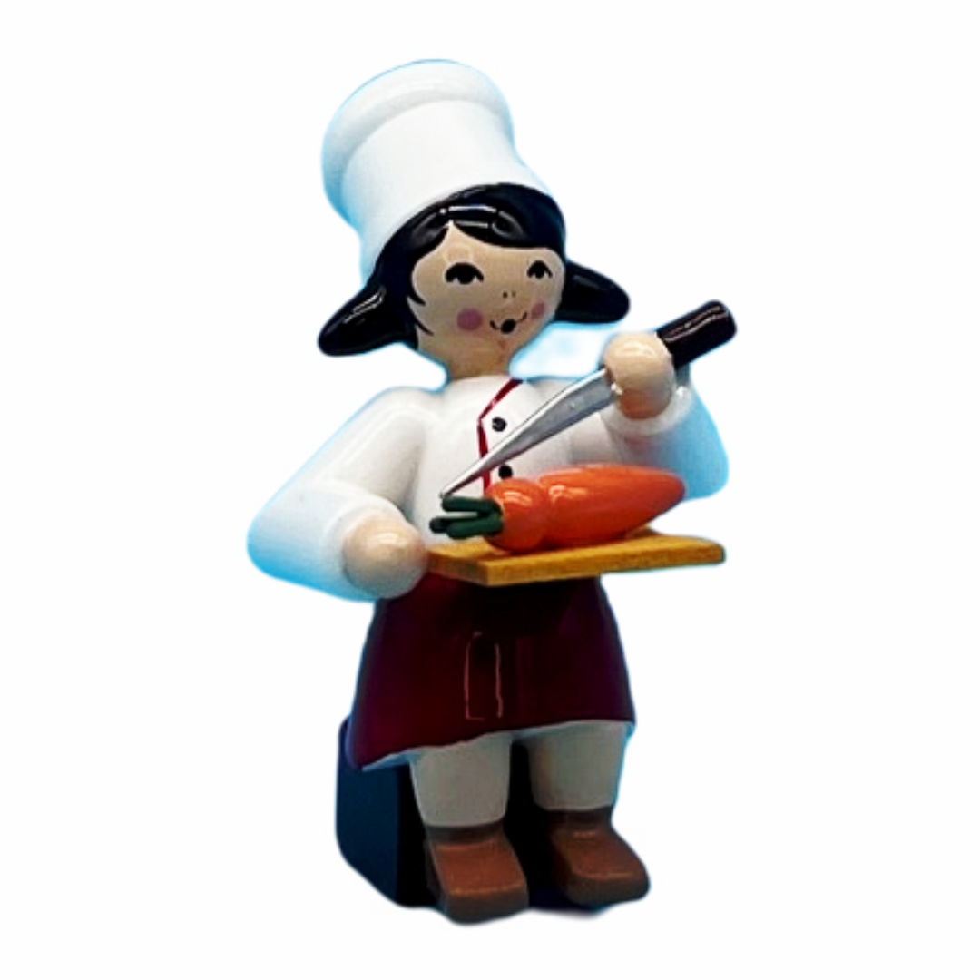 Suppenköche, Mädchen mit Möhre, rot